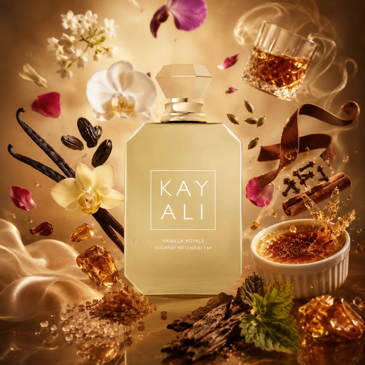 عطر کایالی وانیلا رویال شوگرد پچولی ۶۴ | Kayali Vanilla Royale Sugared Patchouli 64